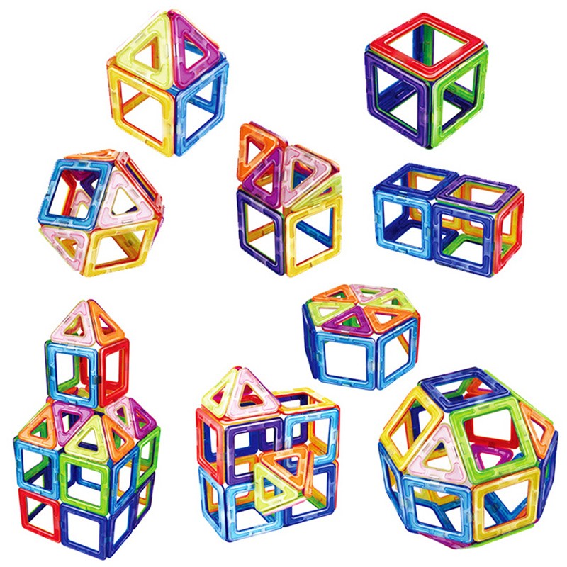 Blocos Magnéticos de Construção Infantil, Kit Educativo de Montar