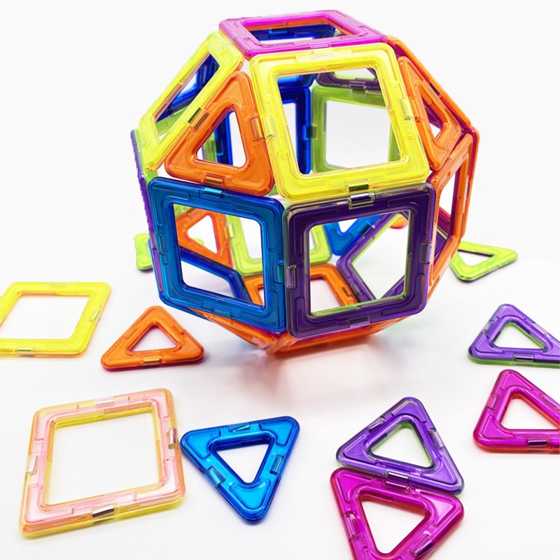 Blocos Magnéticos de Construção Infantil, Kit Educativo de Montar