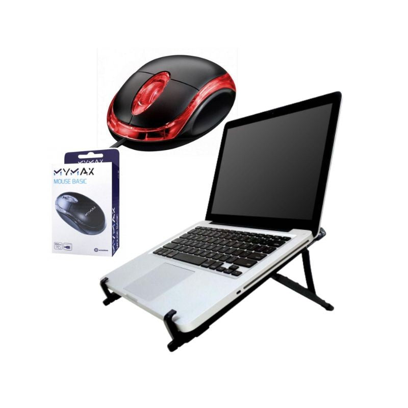 Kit Suporte de Notebook e Mouse com Fio Led Mymax