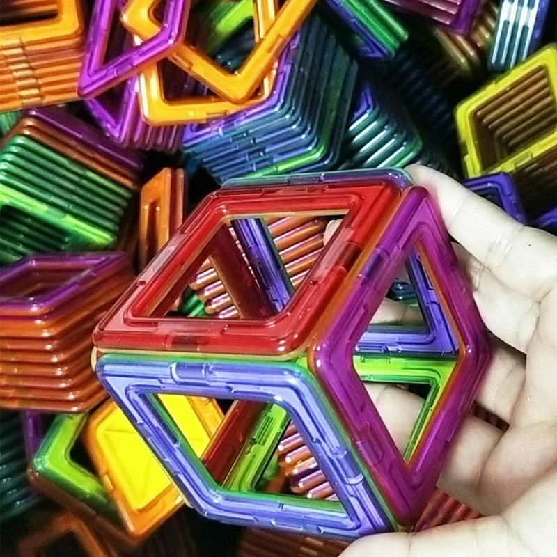 Blocos Magnéticos de Construção Infantil, Kit Educativo de Montar