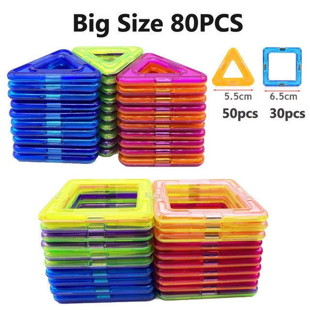 Blocos Magnéticos de Construção Infantil, Kit Educativo de Montar