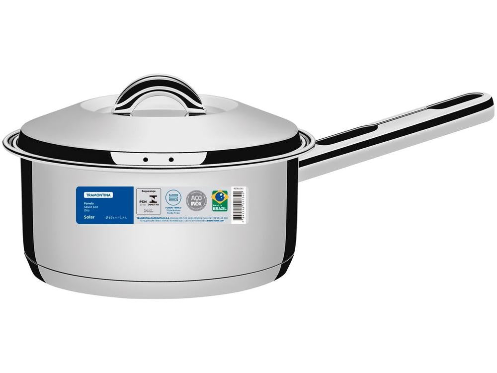 Panela Tramontina Inox 16cm 1,4L Solar
